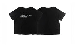 Enfants Riches Déprimés Distressed Logo Black Tee