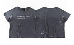 Enfants Riches Déprimés Distressed Logo Dark Grey Tee