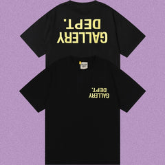 Gallery Dept. Inverted Logo Short Sleeve T-Shirt - Black/Yellow