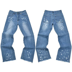 Gallery Dept. Cross Print Light Wash Denim Jeans