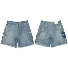 Gallery Dept. Paint Splatter Distressed Denim Shorts