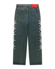 Sp5der Web Stone Denim Pants Indigo