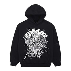 Sp5der Black OG Web Hoodie