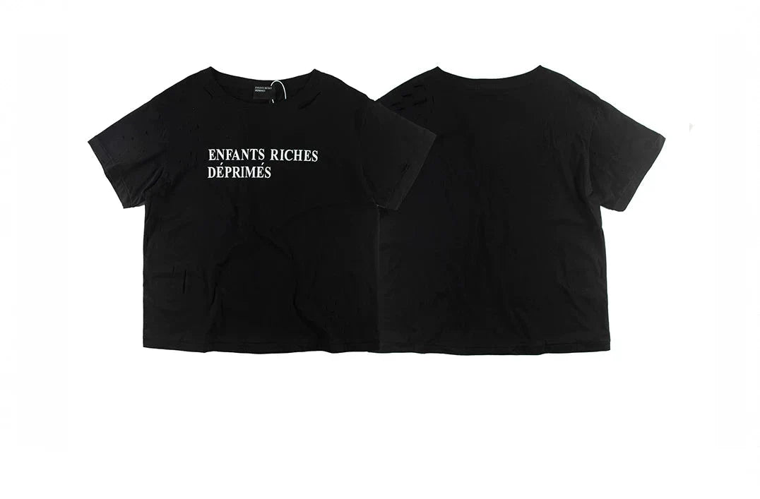 Enfants Riches Déprimés Distressed Logo Black Tee
