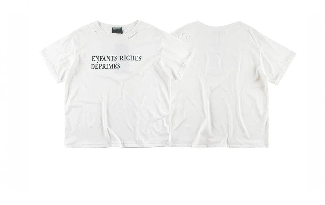 Enfants Riches Déprimés Distressed Logo White Tee