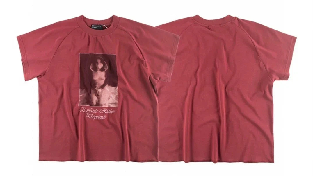 Enfants Riches Déprimés Burgundy Raglan Portrait Tee