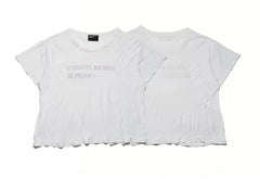 Enfants Riches Déprimés Stacked Logo White Distressed Tee