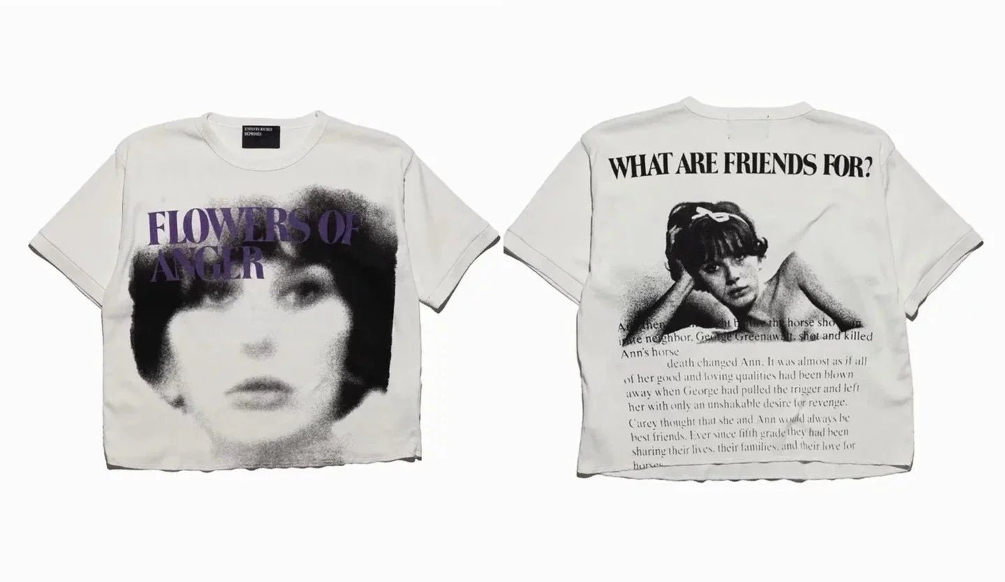 Enfants Riches Déprimés Flowers Of Evil Off-White Baby Tee
