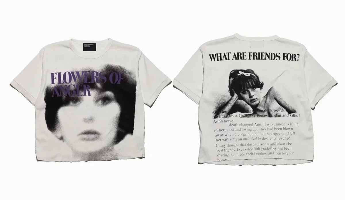 Enfants Riches Déprimés Flowers Of Evil Off-White Baby Tee
