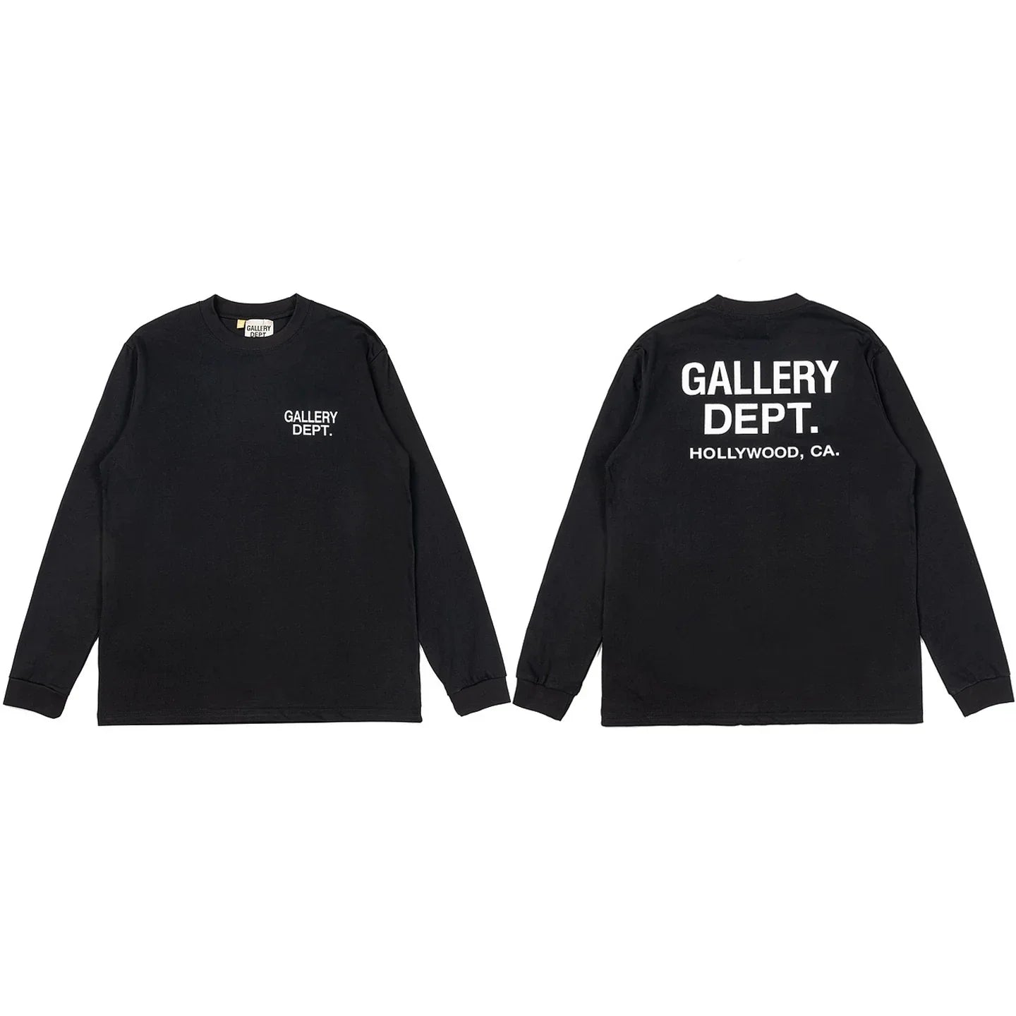 Gallery Dept. Hollywood Logo Long Sleeve T-Shirt - Black