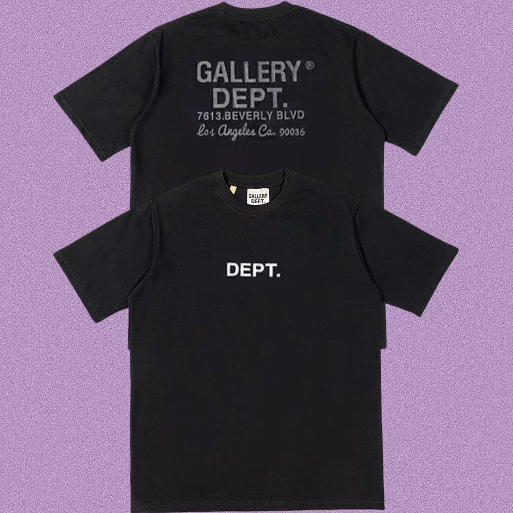 Gallery Dept. Beverly Blvd Address Short Sleeve T-Shirt - Dark Charcoal