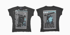 Enfants Riches Déprimés Blue Accent Black Baby Tee Dual Print