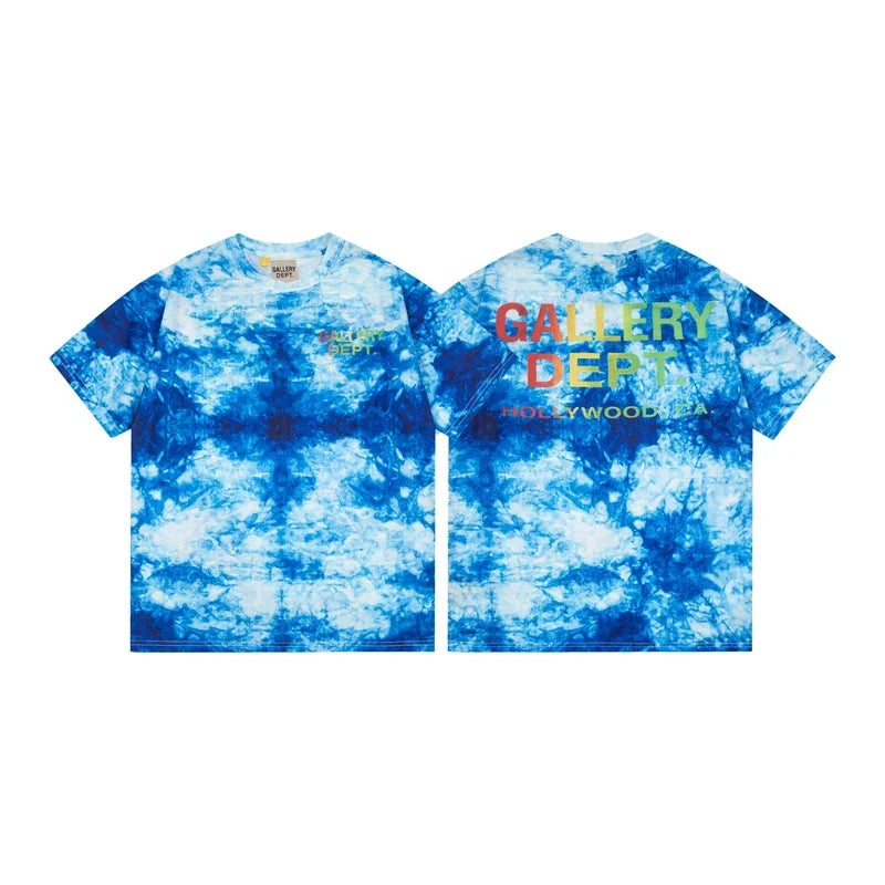 Gallery Dept. Marble Tie-Dye Short Sleeve T-Shirt - Deep Blue