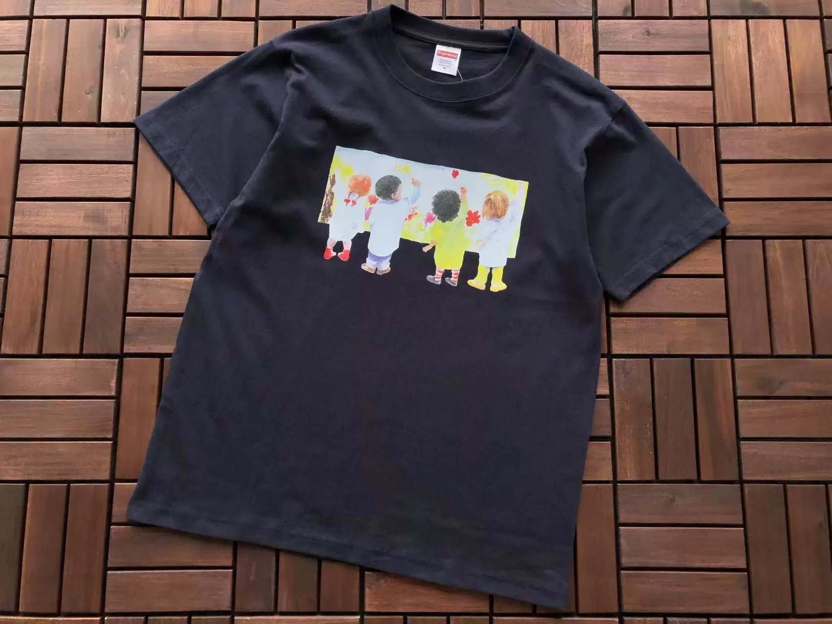 Supreme Kids Graphic T-Shirt Heather Grey