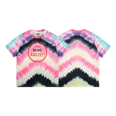 Gallery Dept. Tie-Dye Stop Being Racist Short Sleeve T-Shirt - Multi