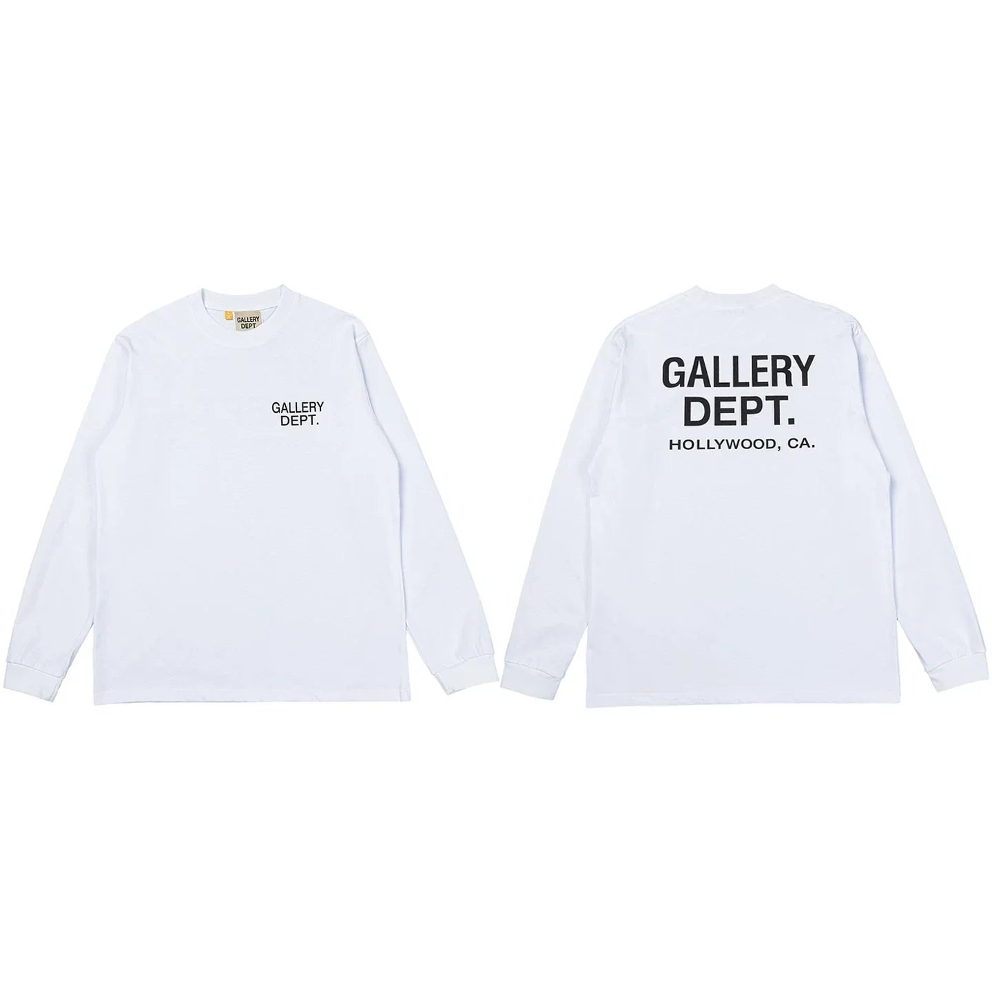 Gallery Dept. Hollywood Logo Long Sleeve T-Shirt - White