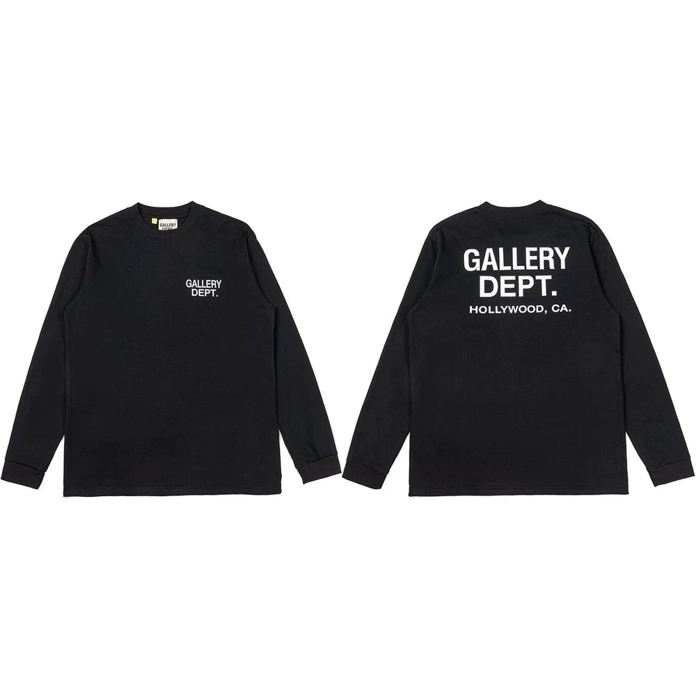 Gallery Dept. Hollywood Logo Long Sleeve T-Shirt - Black