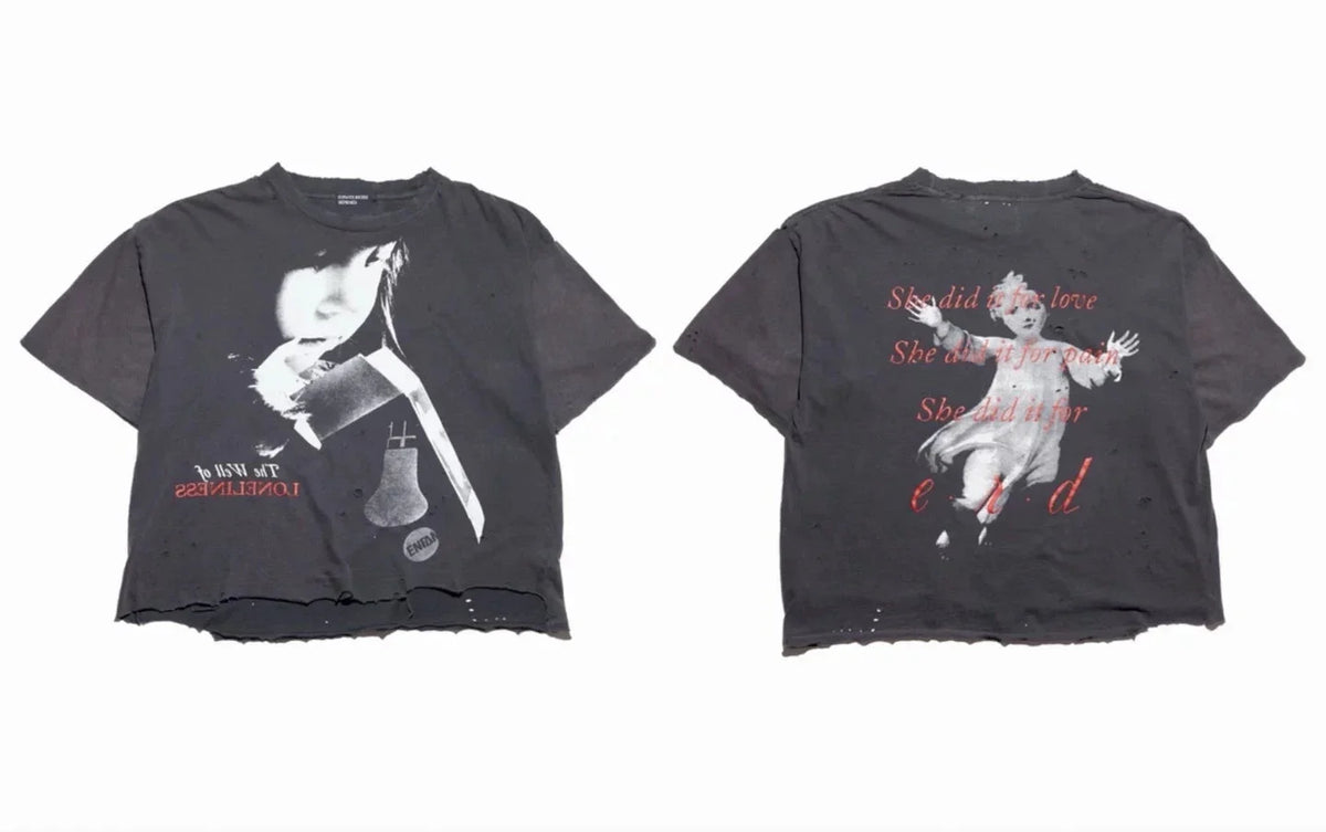 Enfants Riches Déprimés Bell Figure Distressed Black Tee