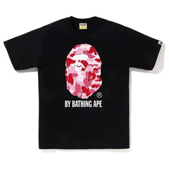 BAPE Style Camo Big Ape Head Short-Sleeve Tee - Black/Pink