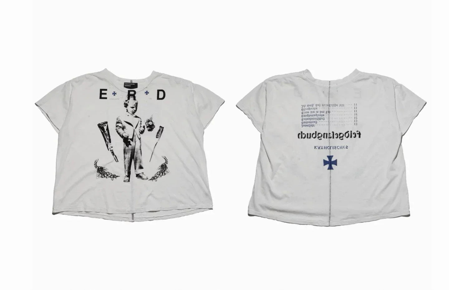 Enfants Riches Déprimés Dual Graphic Print White Tee