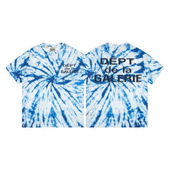Gallery Dept. Spiral Tie-Dye DÉPT. de la GALERIE Short Sleeve T-Shirt - Blue/White