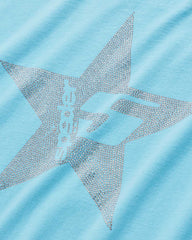 Sp5der Big 5 Star Rhinestone Tee Light Blue
