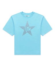 Sp5der Big 5 Star Rhinestone Tee Light Blue