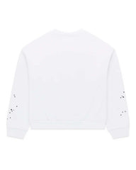 Sp5der Varsity Web Crewneck White